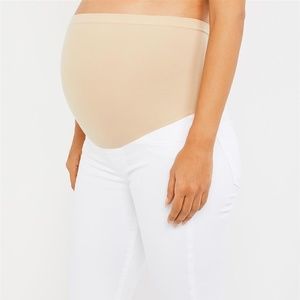Joe's Jeans Secret Fit "The Icon" Cropped Skinny Ankle Maternity Jean White